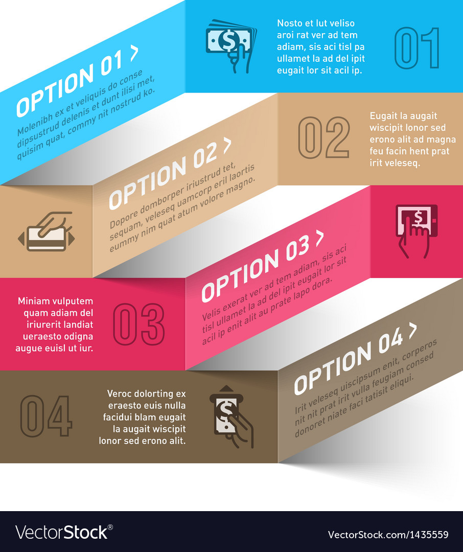 Methods payment abstract infographics template Vector Image