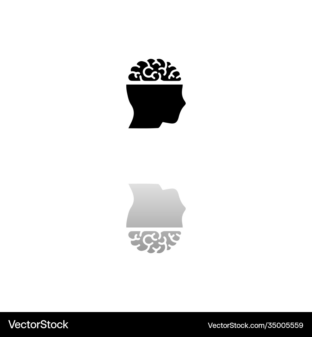 Open mind icon flat Royalty Free Vector Image - VectorStock