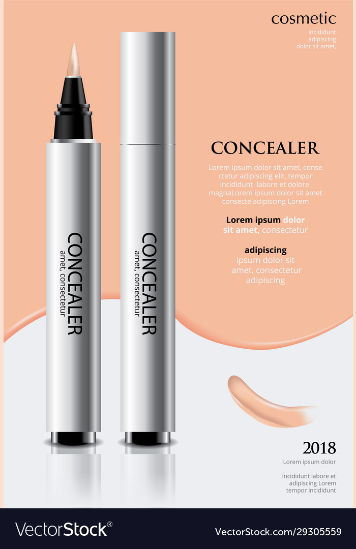 Poster template design concealer with package