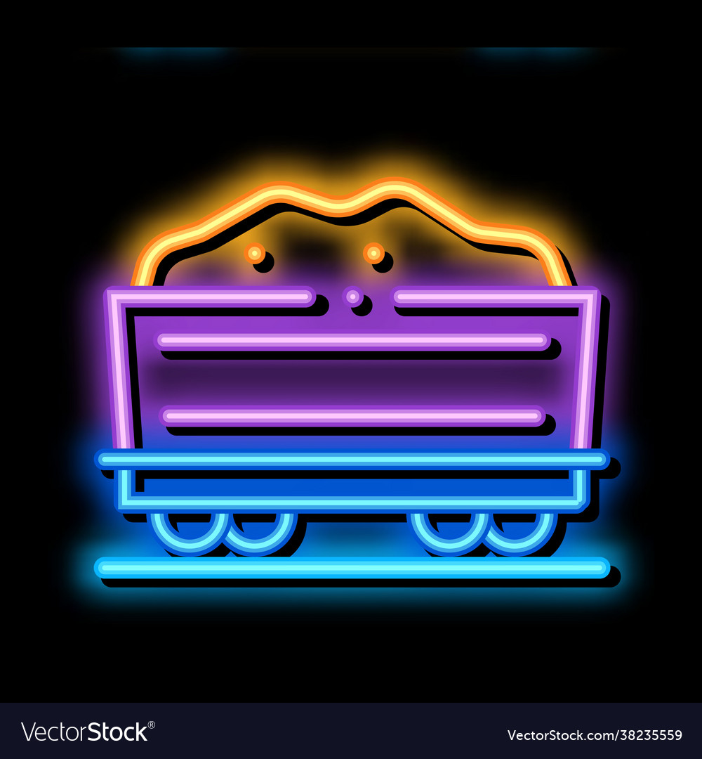 Railway carriage sand transportation neon glow