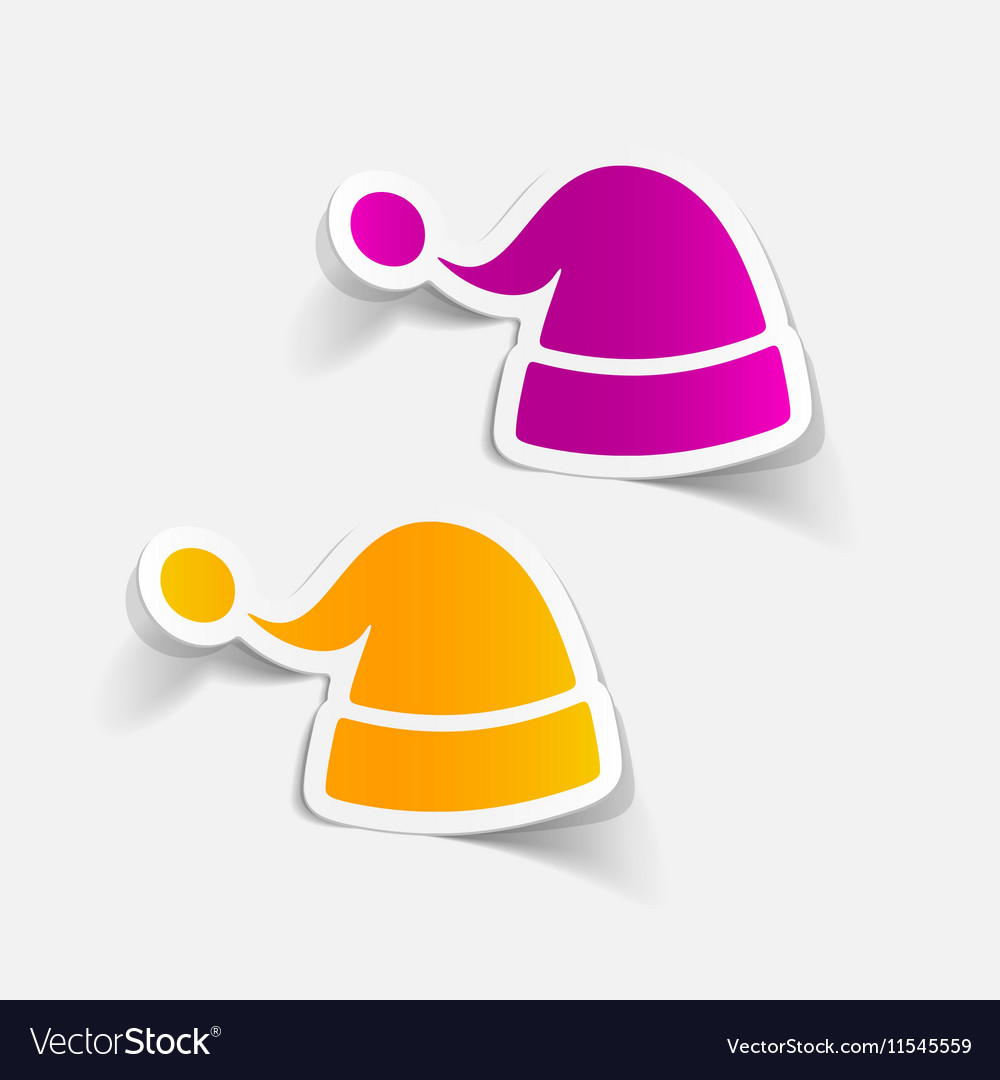 Realistic design element santa hat