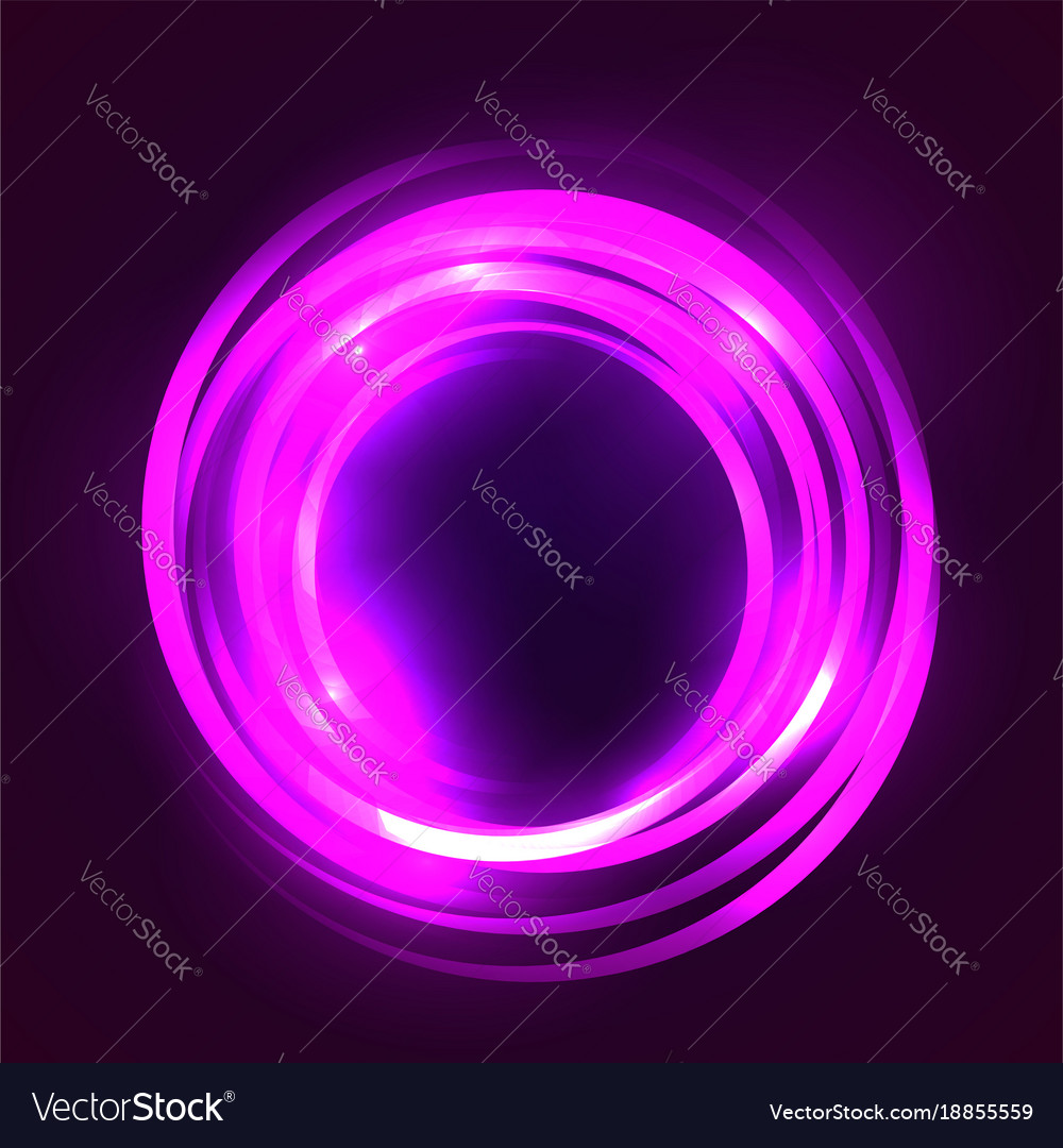 Square with glowing circular frame element