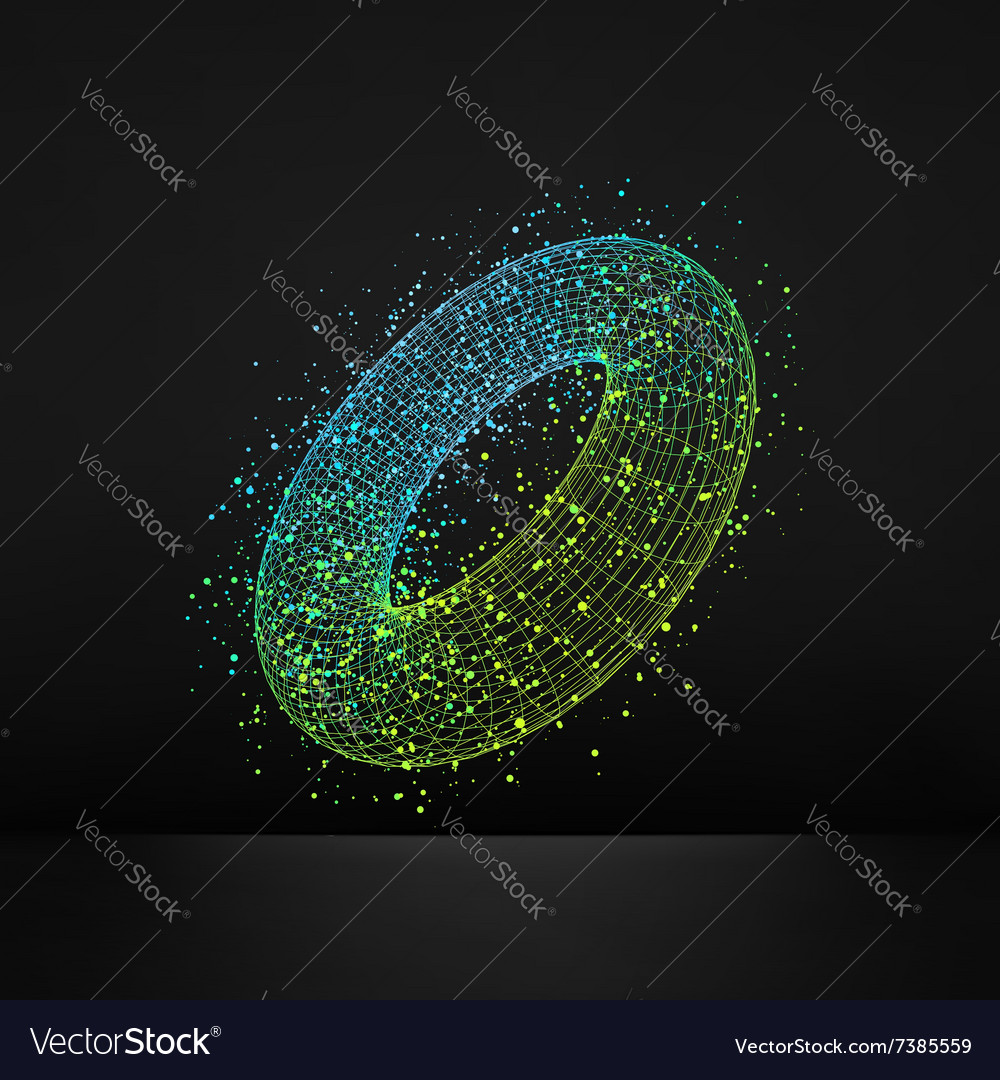 Torus molecular lattice connection structure 3d