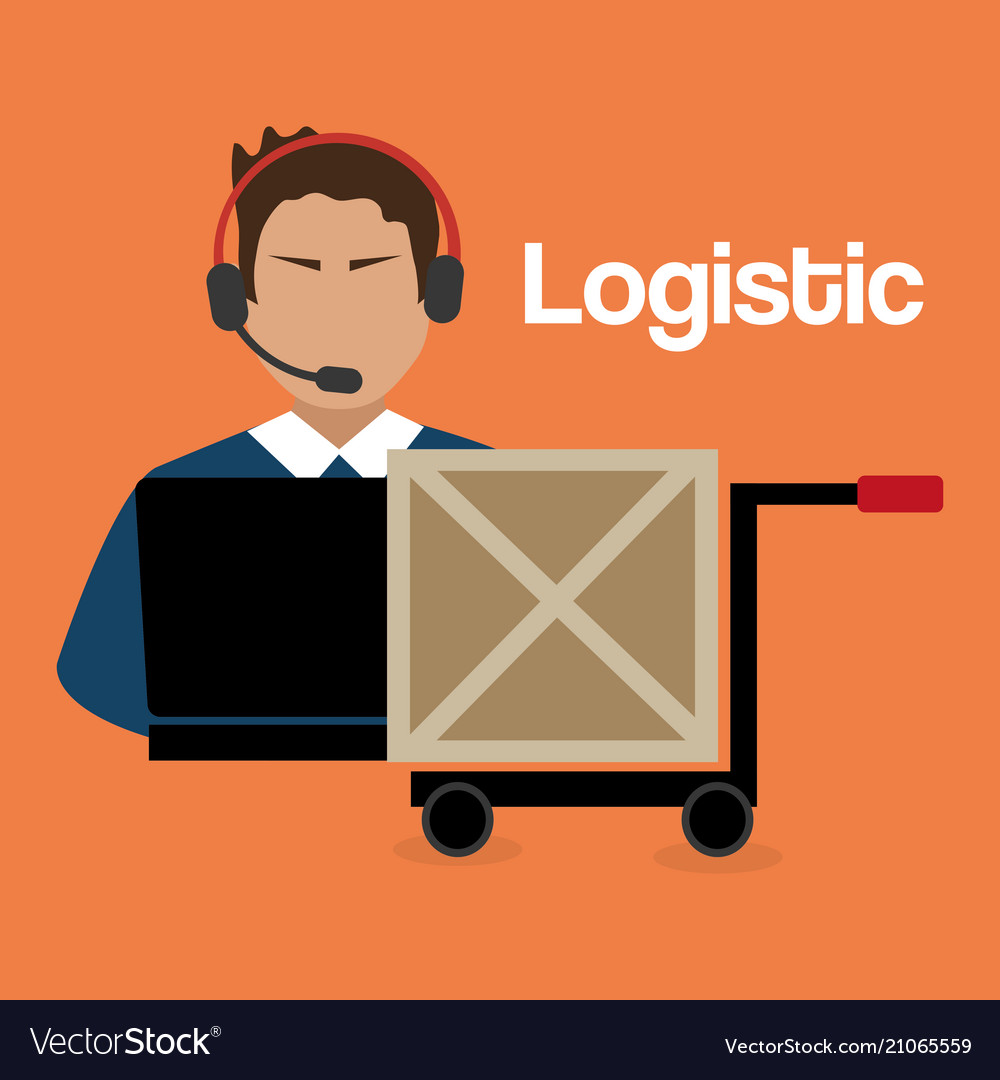 Worker logistic service avatar vector image Worker logistic service avatar