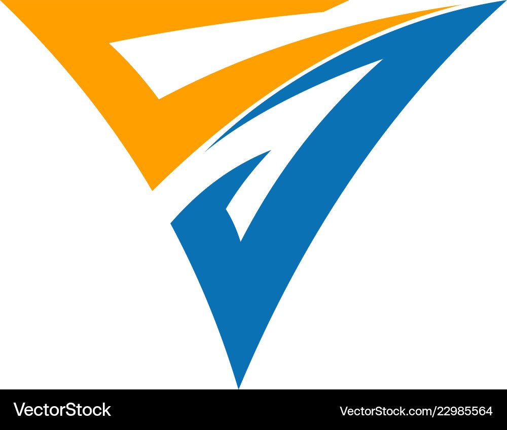 Abstract shape arrow colored logo Royalty Free Vector Image