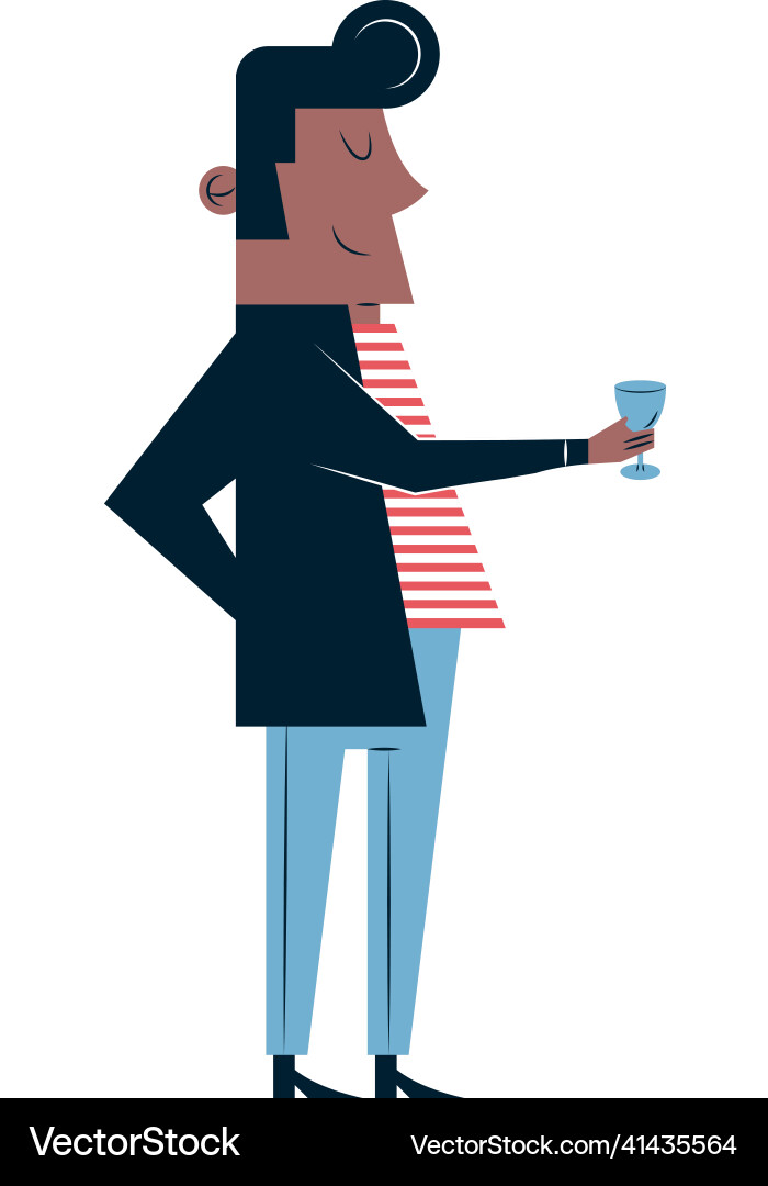 Afro elegant man Royalty Free Vector Image - VectorStock