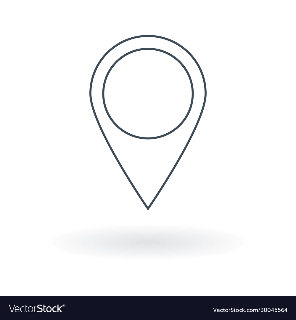 Gps location symbol map pointer icon flat design