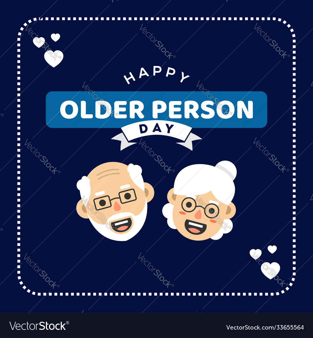 Happy older person day design for celebrate moment