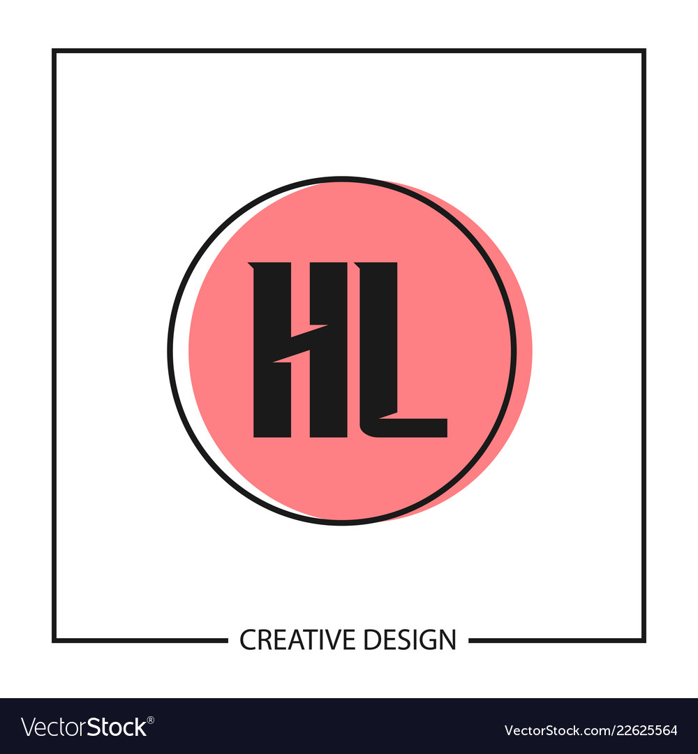 Initial letter hl logo template design