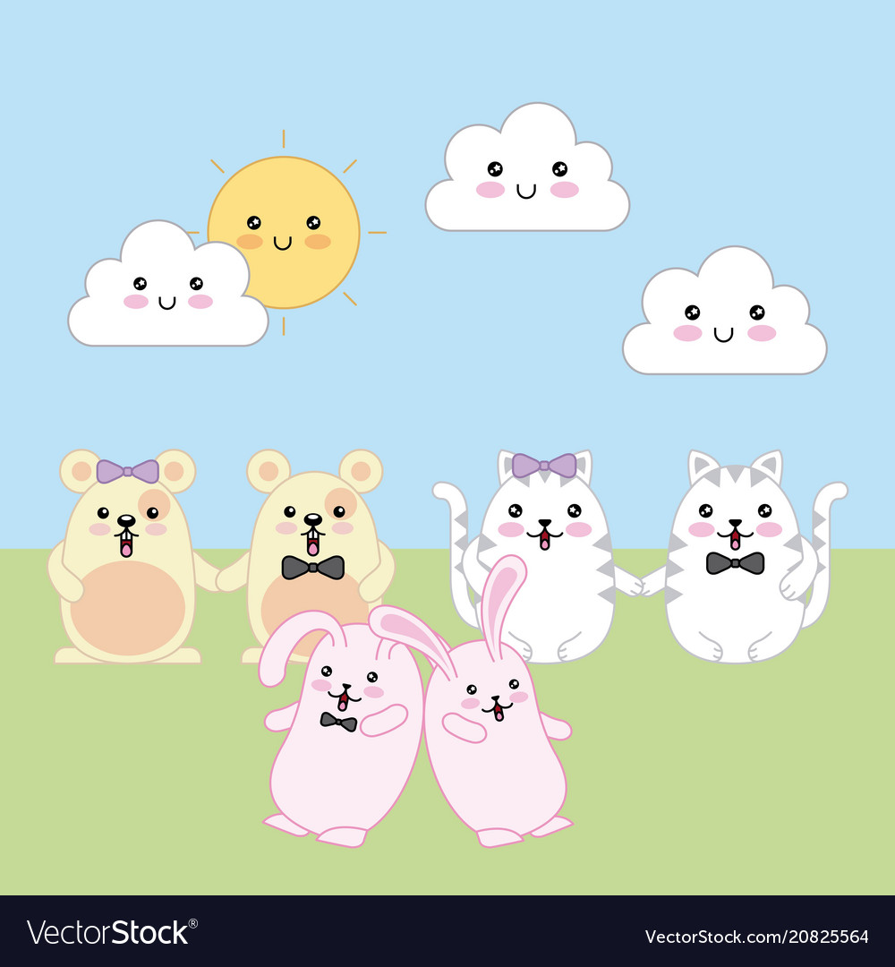 Kawaii animal cartoon