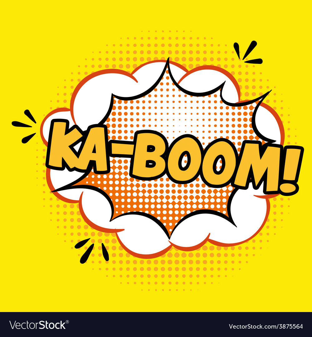 Pop art text bubble in format