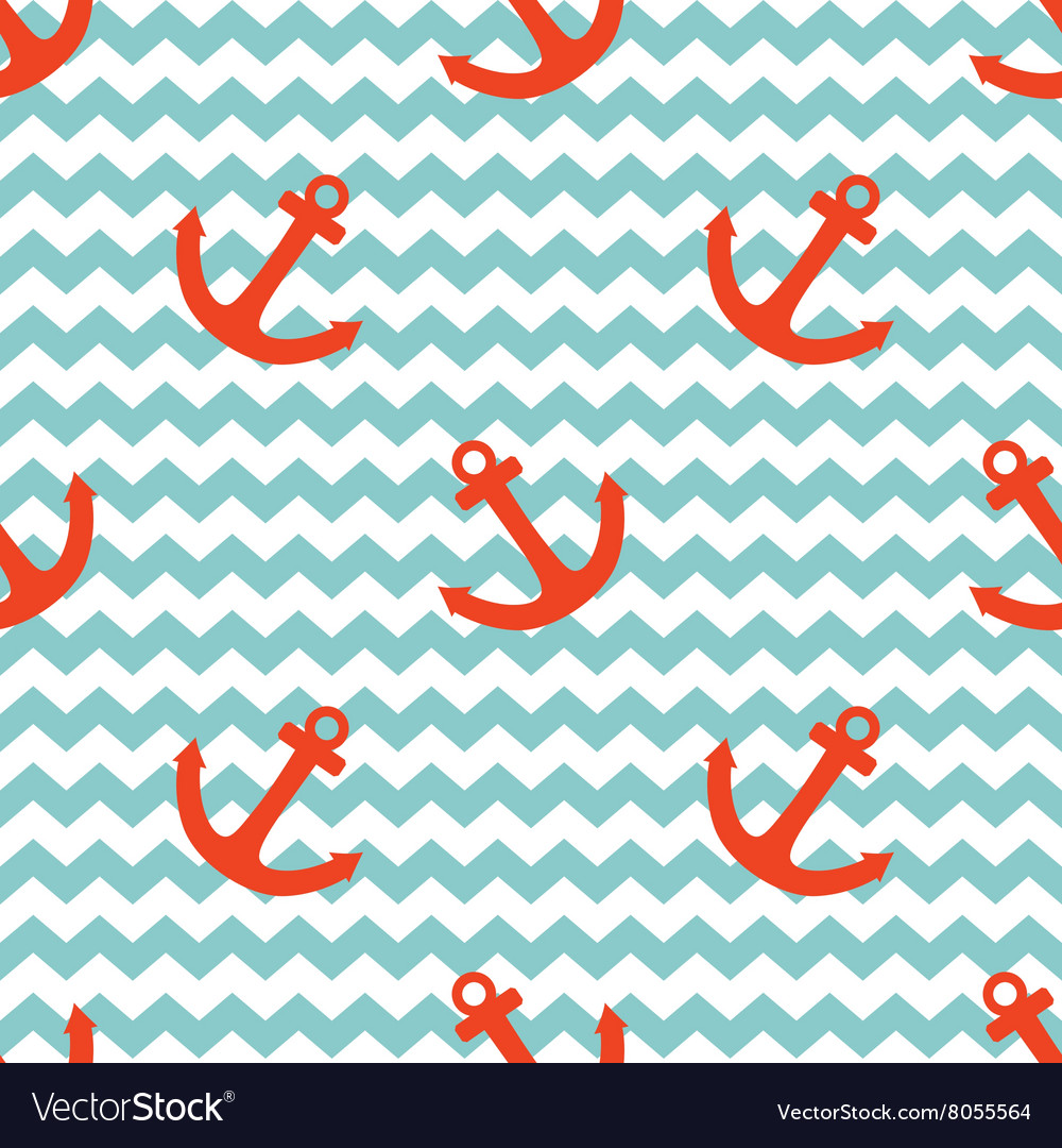 Sailor Tile Pattern with Anchor
