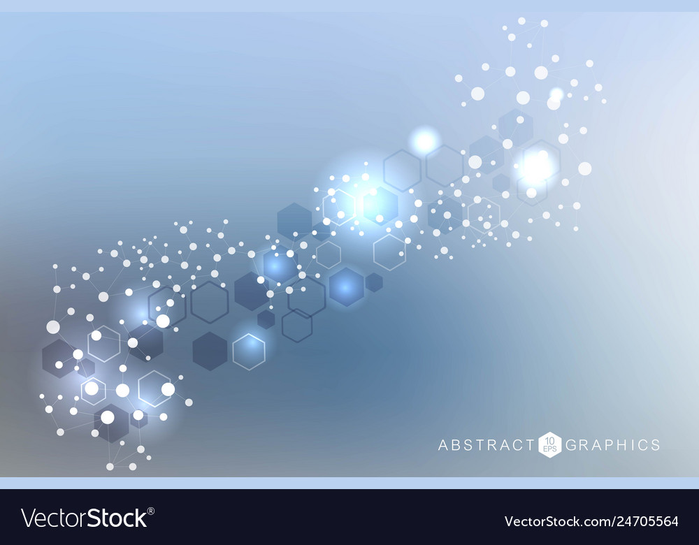 Science network pattern connecting lines and dots vector image Science network pattern connecting lines and dots