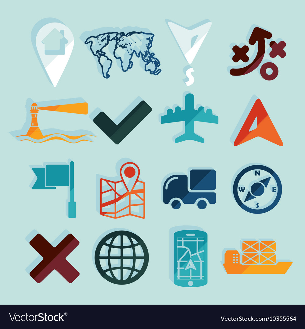 Set of navigation icons