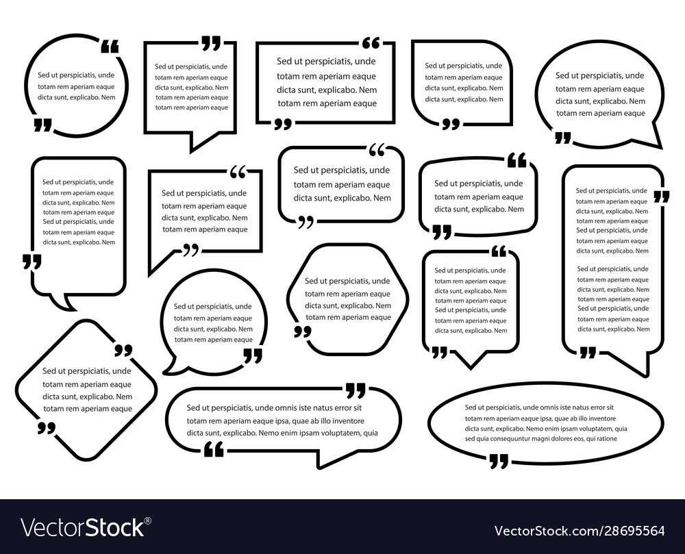 Speech bubbles with quote marks vector image Speech bubbles with quote marks