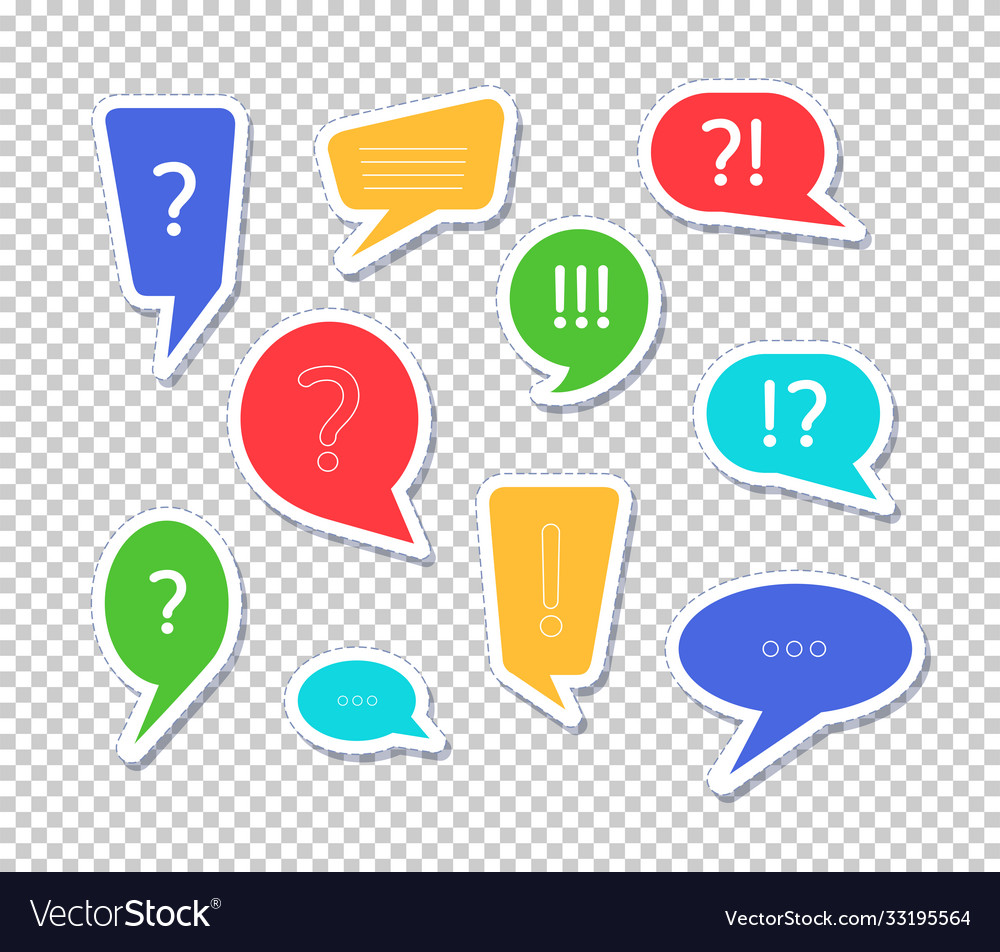 Speech clouds set vector image Speech clouds set