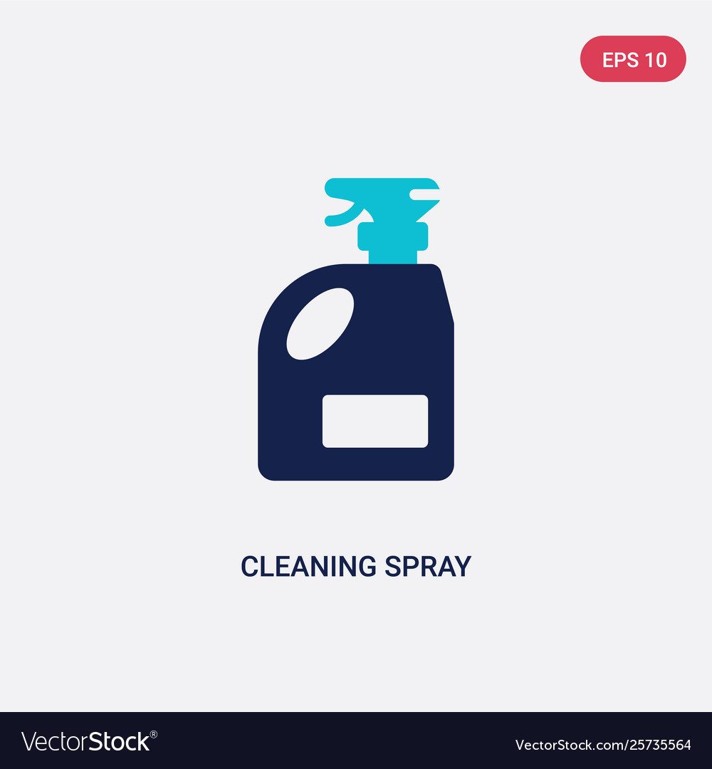 Zwei Farbreinigung Spray-Icon aus