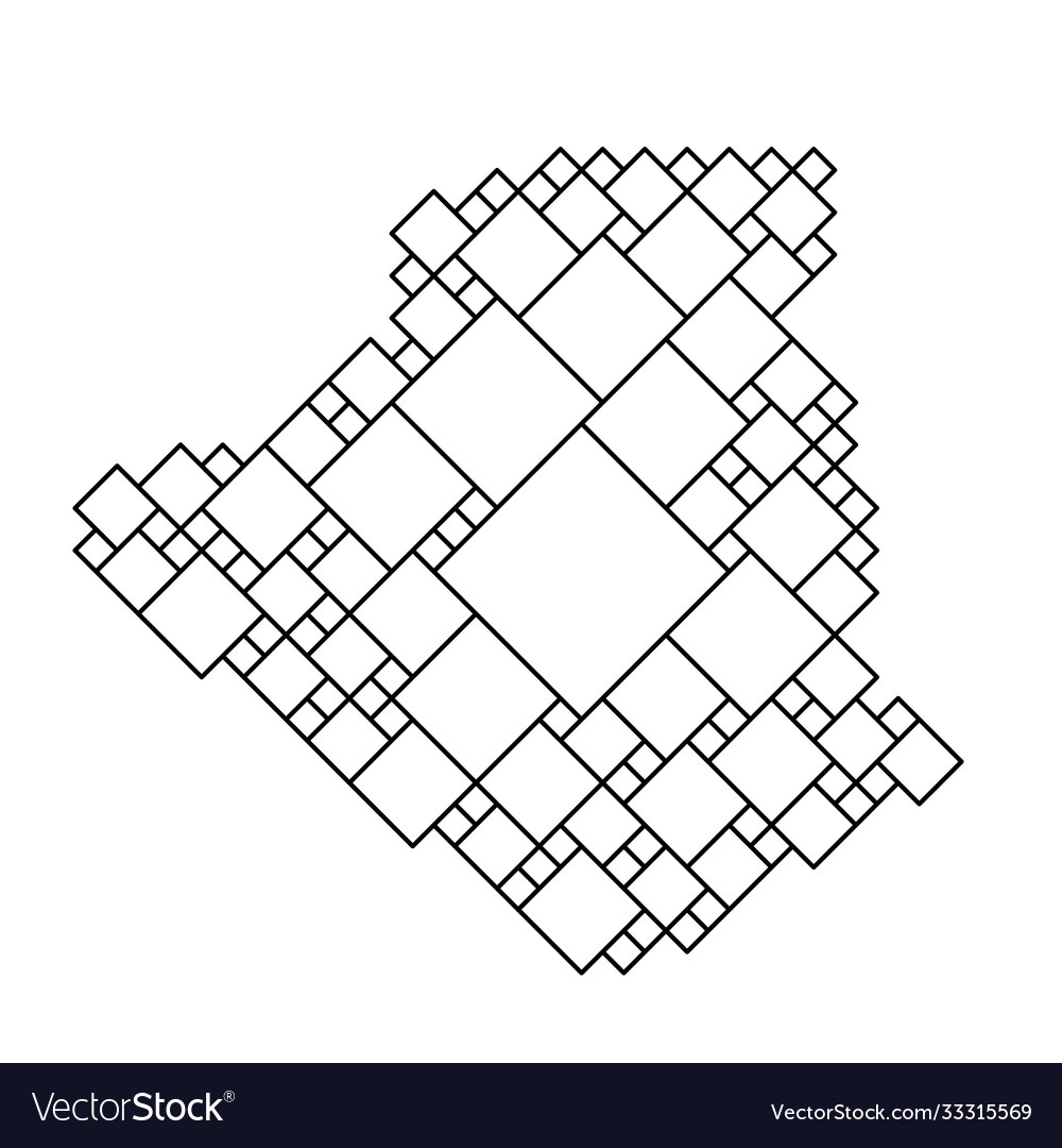 Algeria map from black pattern a grid vector image Algeria map from black pattern a grid