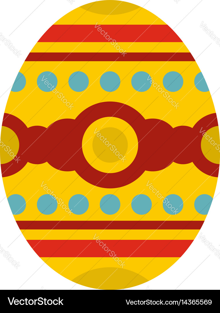 Beautiful easter egg icon isolated Royalty Free Vector Image