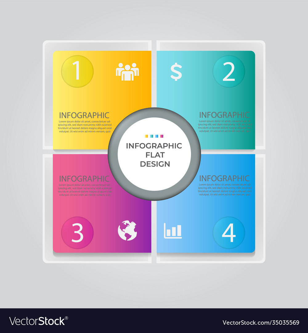 Business data visualization process chart vector image Business data visualization process chart