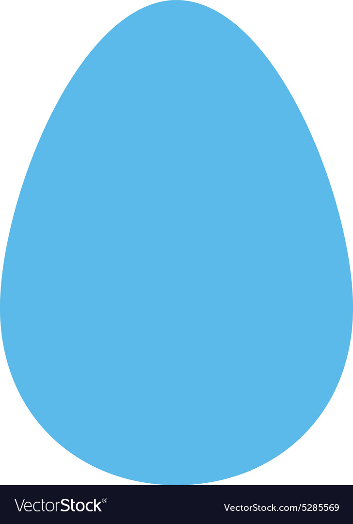 Egg flat blue color icon Royalty Free Vector Image