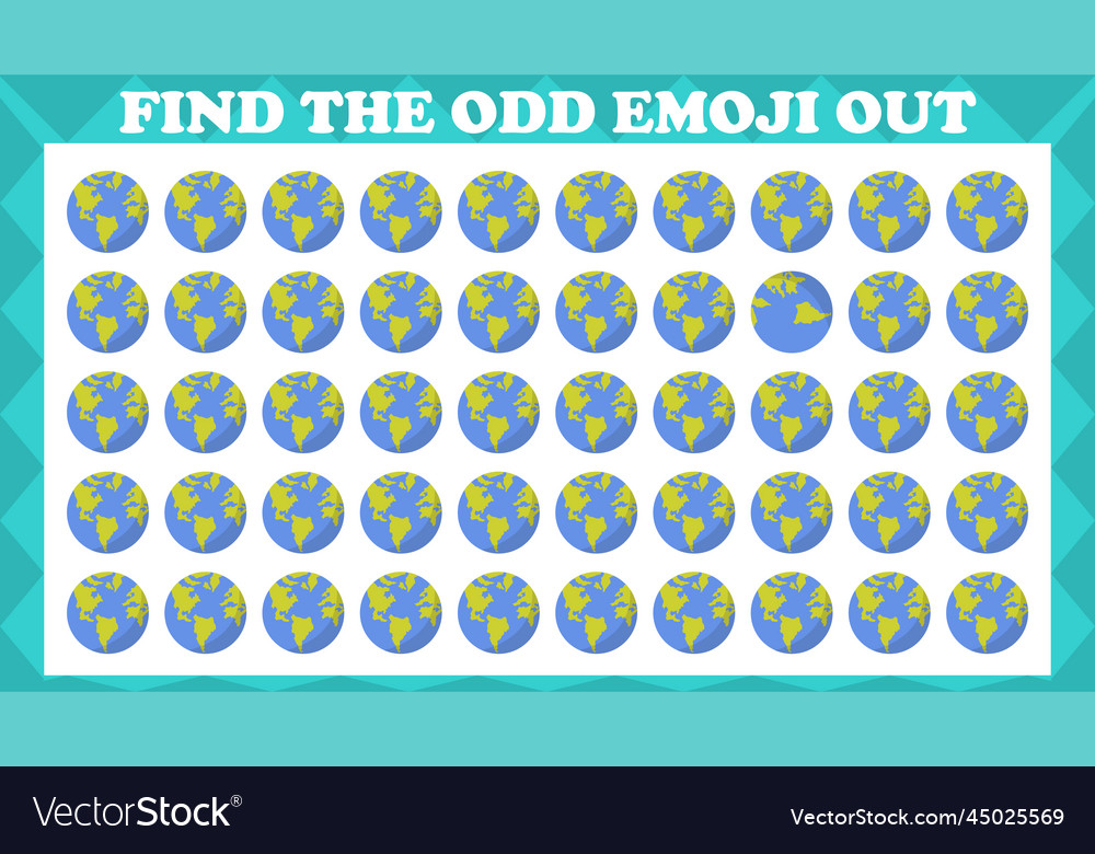 Find the odd emoji out visual logic puzzle game