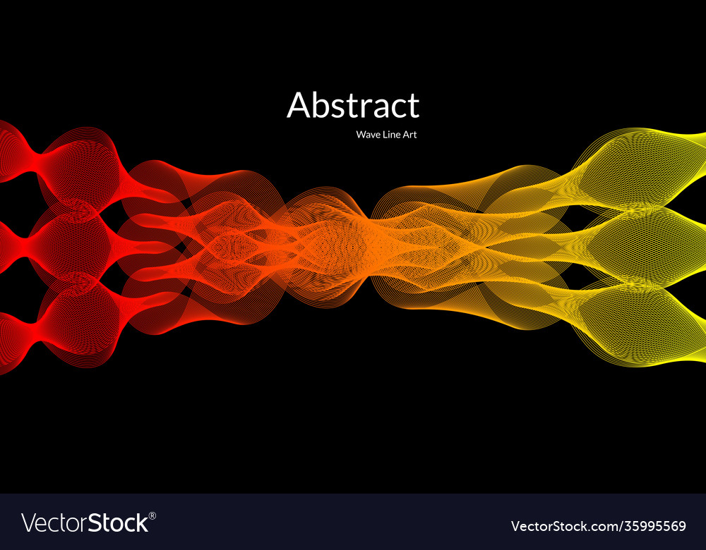 Modern abstract background with wavy lines in red vector image Modern abstract background with wavy lines in red