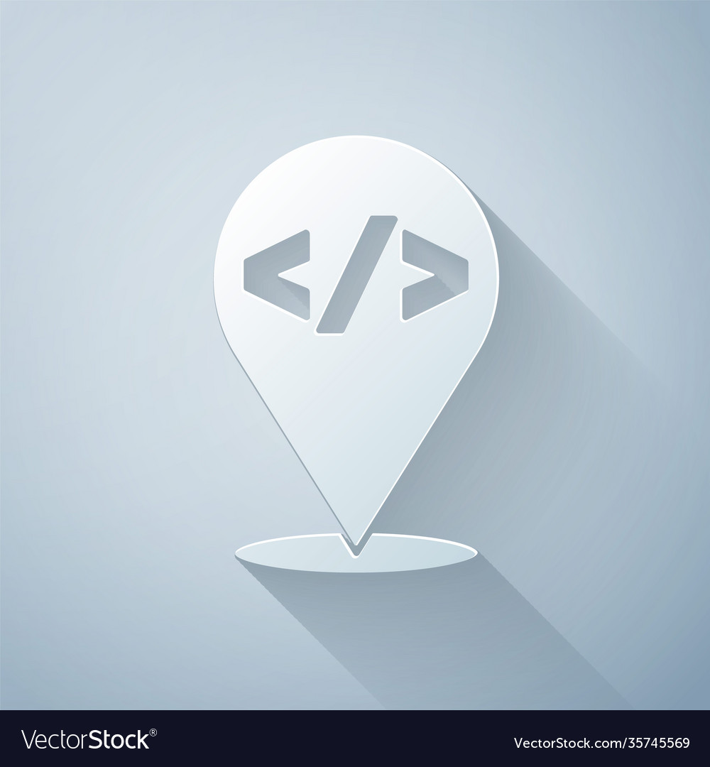 Paper cut web design and front end development vector image Paper cut web design and front end development