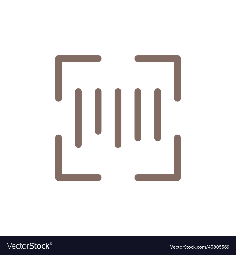 Scanning barcode flat color ui icon vector image Scanning barcode flat color ui icon