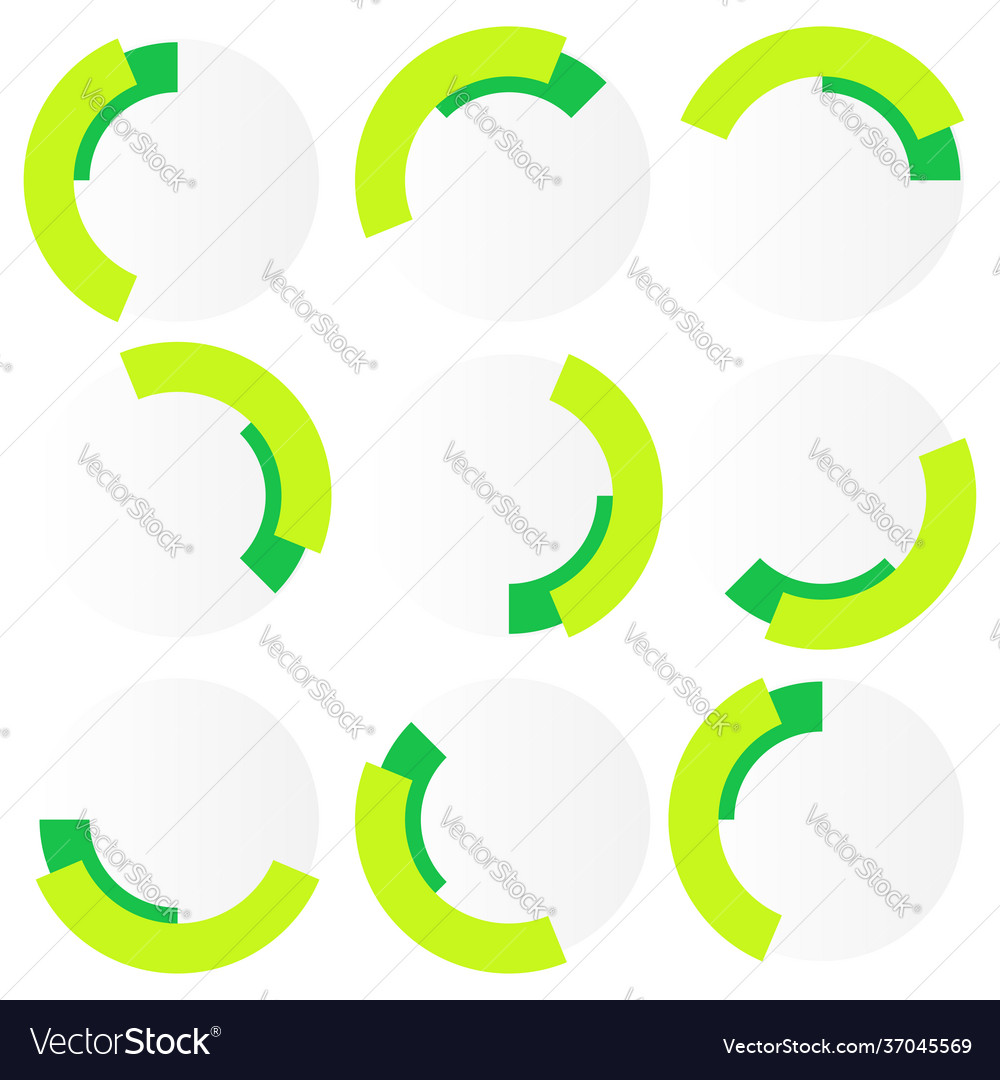 Segmentierte Kreiskreis-Vorspannpuffer vector image Segmentierte Kreiskreis-Vorspannpuffer
