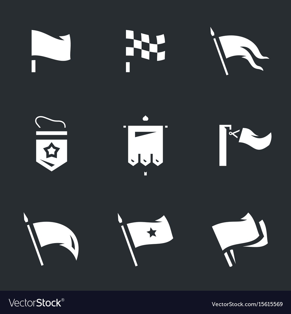 Set of various flags icons