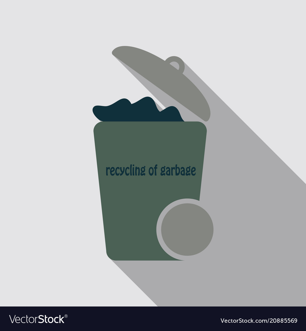 Waste icon - trash bin garbage can