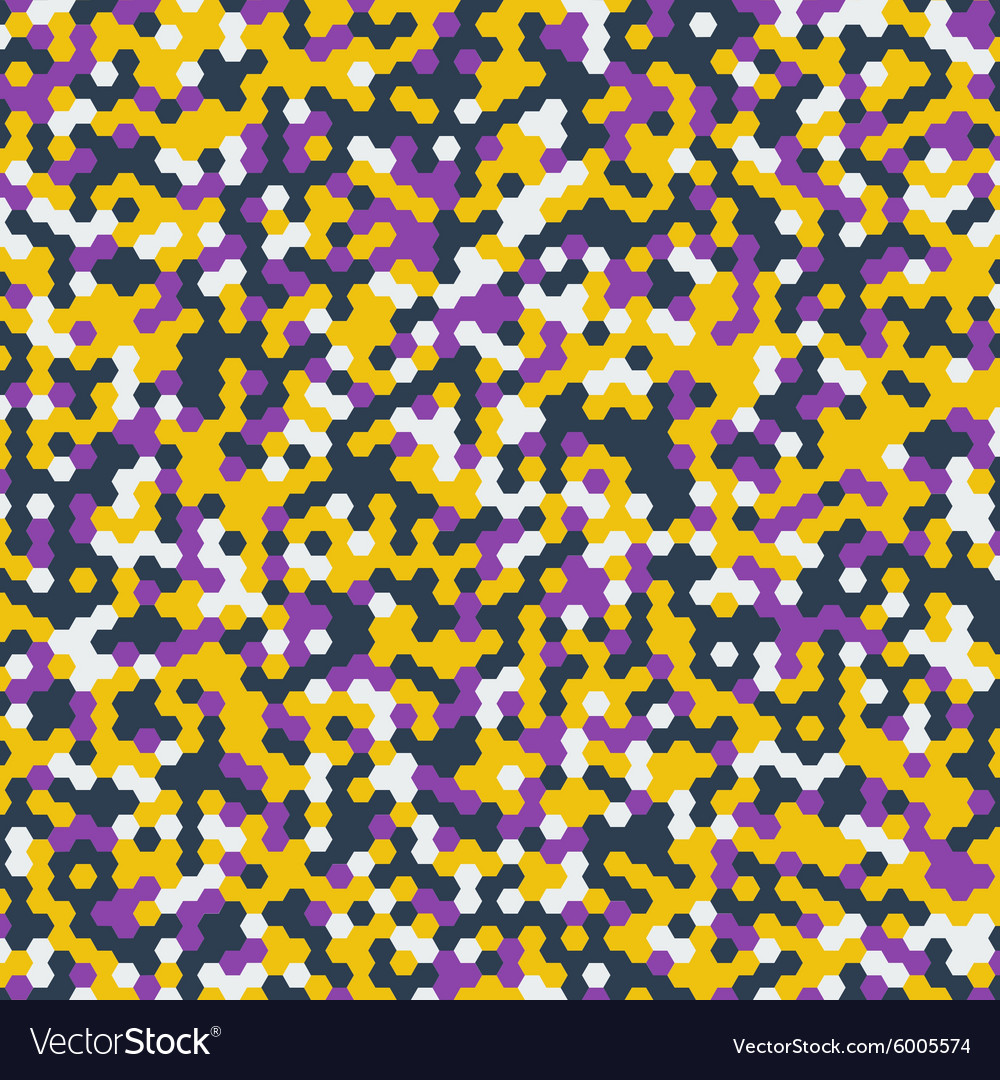 Background of different color hexagons