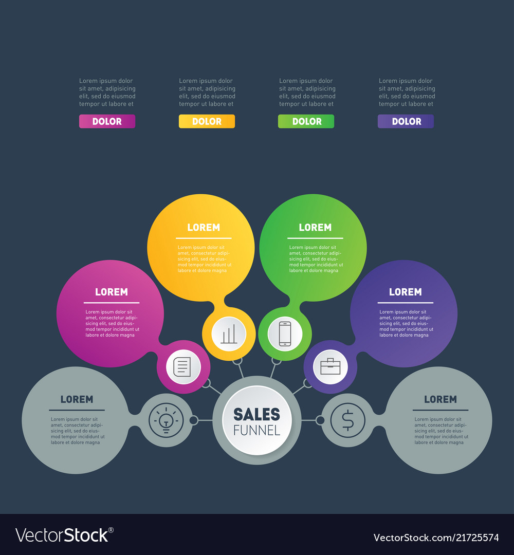 Business Infografik Konzept mit 4 Optionen info