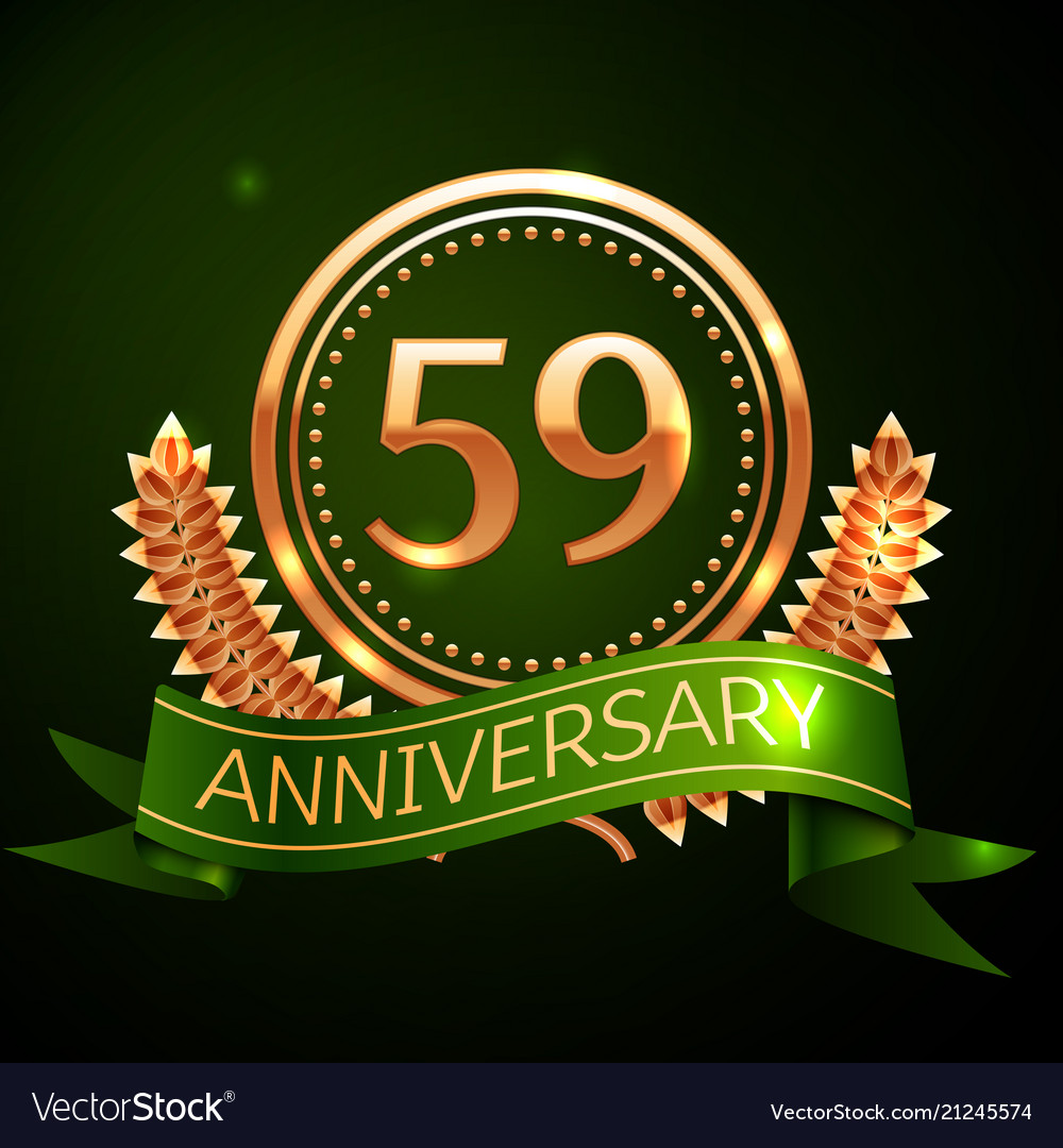 Fifty nine years anniversary celebration design