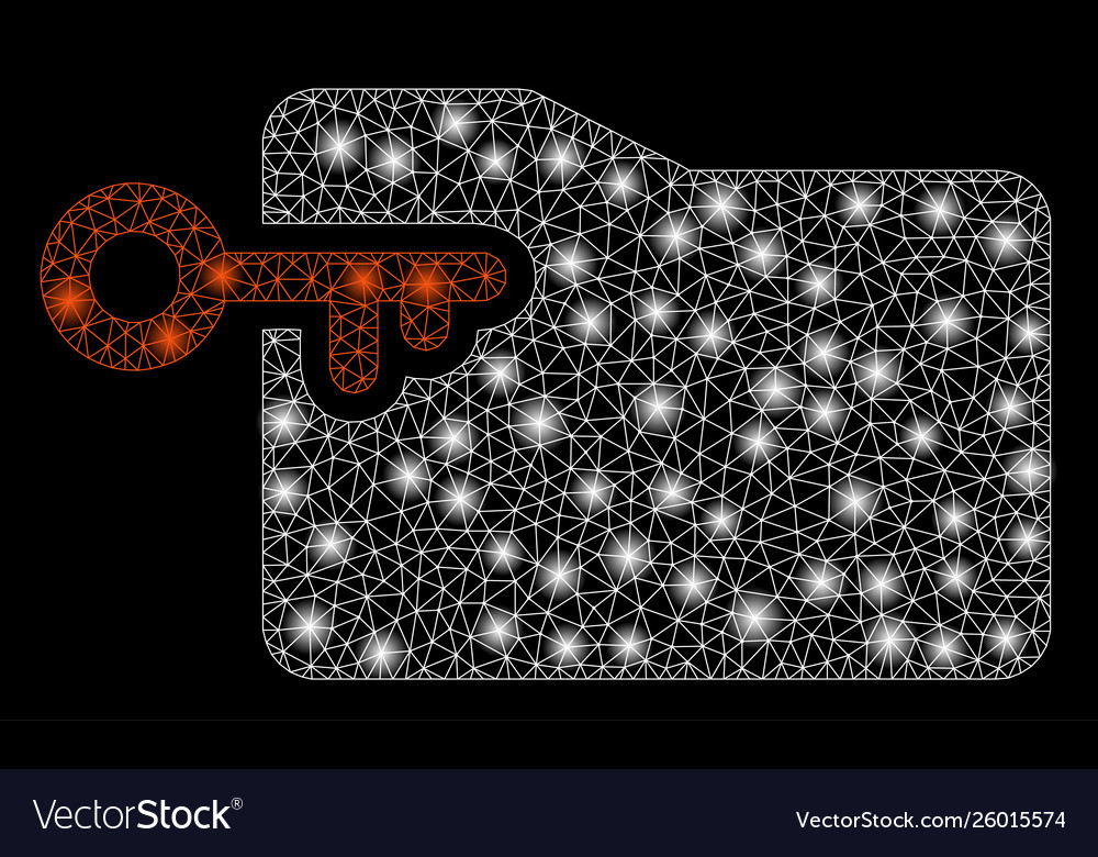 Flare mesh 2d folder access key with spots vector image Flare mesh 2d folder access key with spots