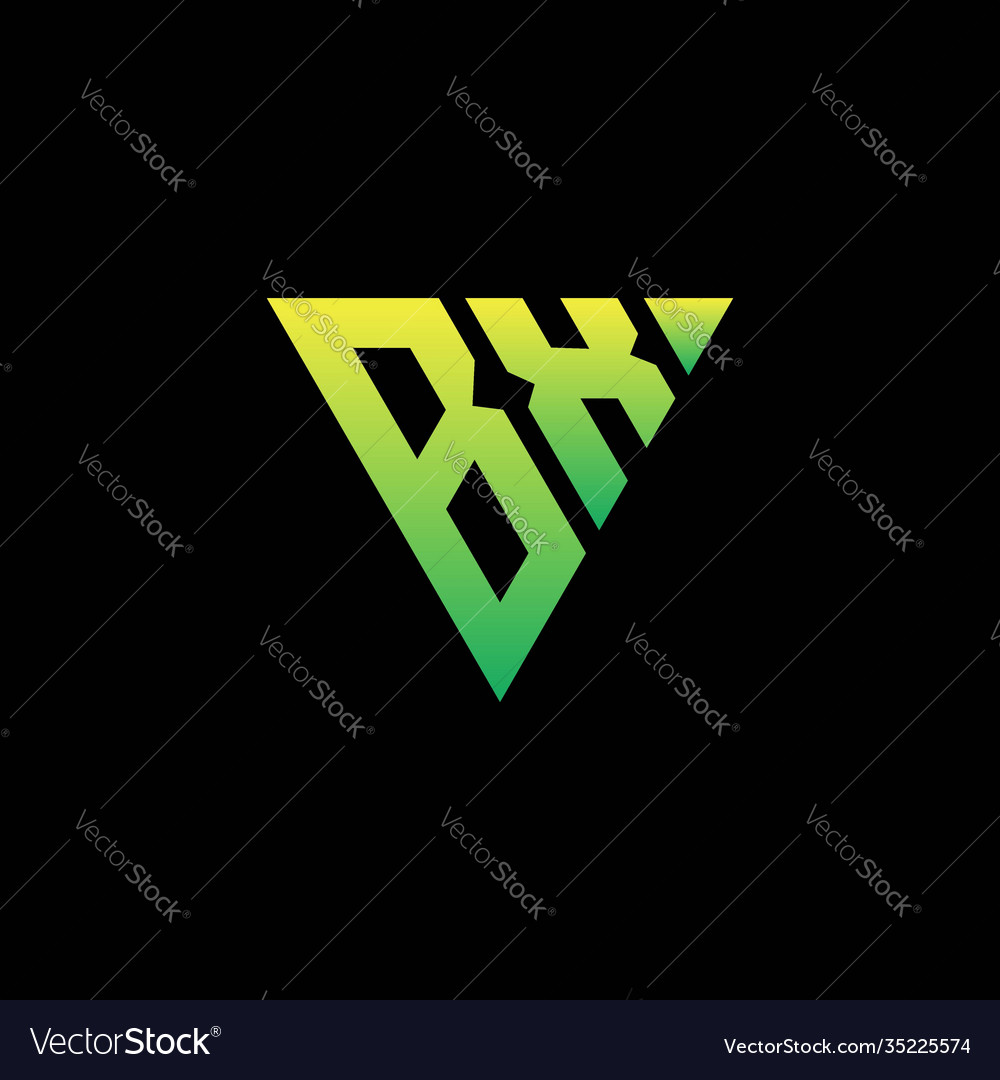 Initial triangle logo monogram with shape vector image Initial triangle logo monogram with shape