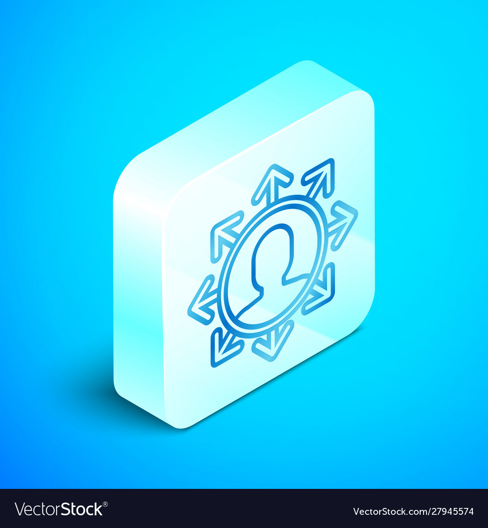 Isometric line project team base icon isolated vector image Isometric line project team base icon isolated