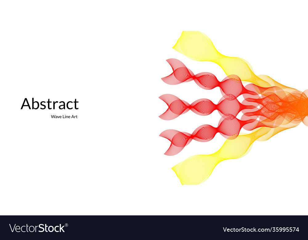 Modern abstract background with wavy lines in red vector image Modern abstract background with wavy lines in red
