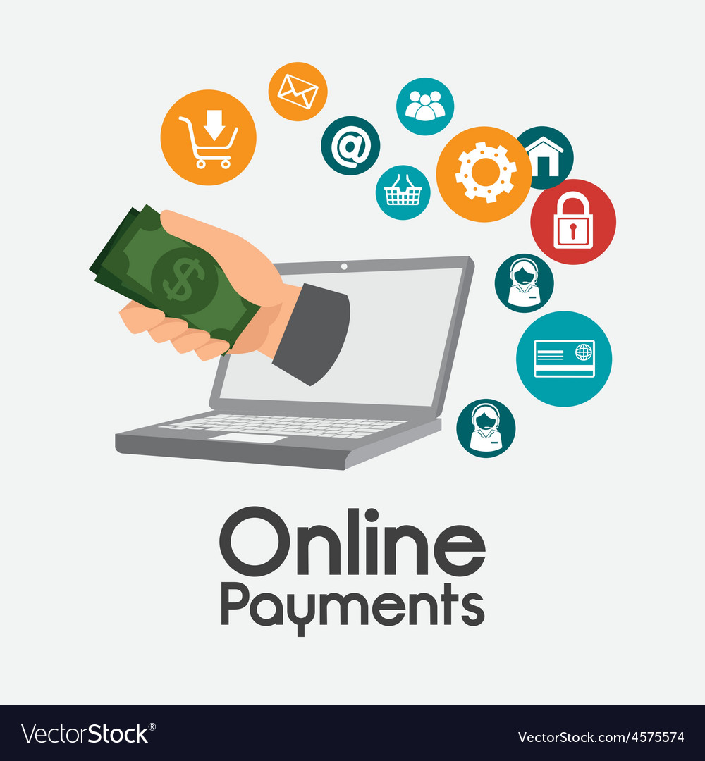 Online payments design Royalty Free Vector Image