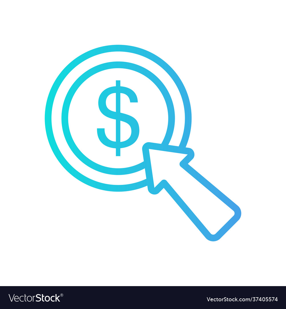 Pay per click icon in gradient style about vector image Pay per click icon in gradient style about
