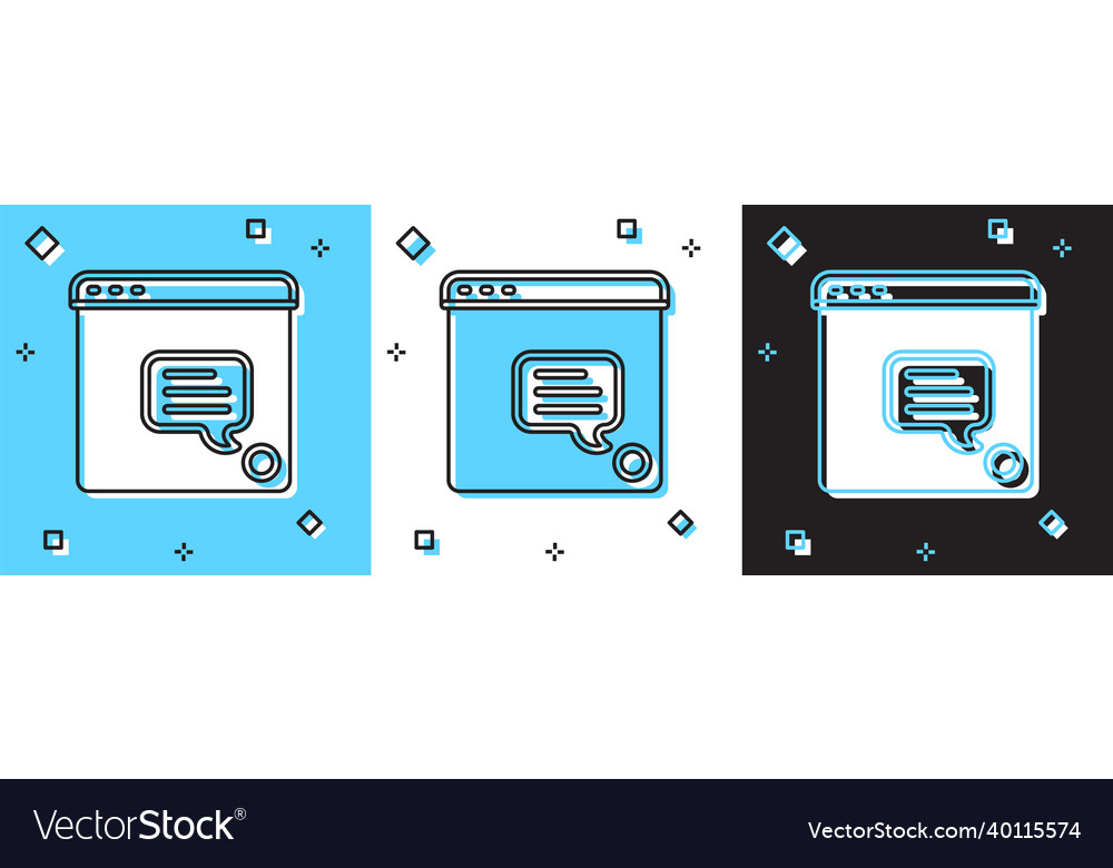 Set new chat messages notification icon isolated vector image Set new chat messages notification icon isolated