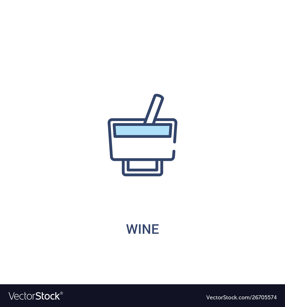Wine concept 2 colored icon simple line element vector image Wine concept 2 colored icon simple line element