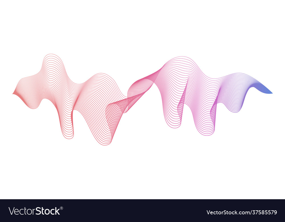Abstract backdrop with wave gradient lines vector image Abstract backdrop with wave gradient lines
