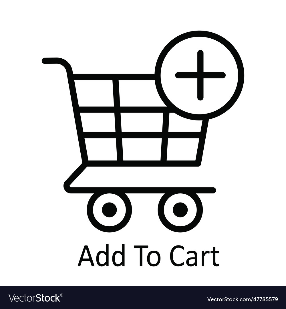 Add to cart outline icon design