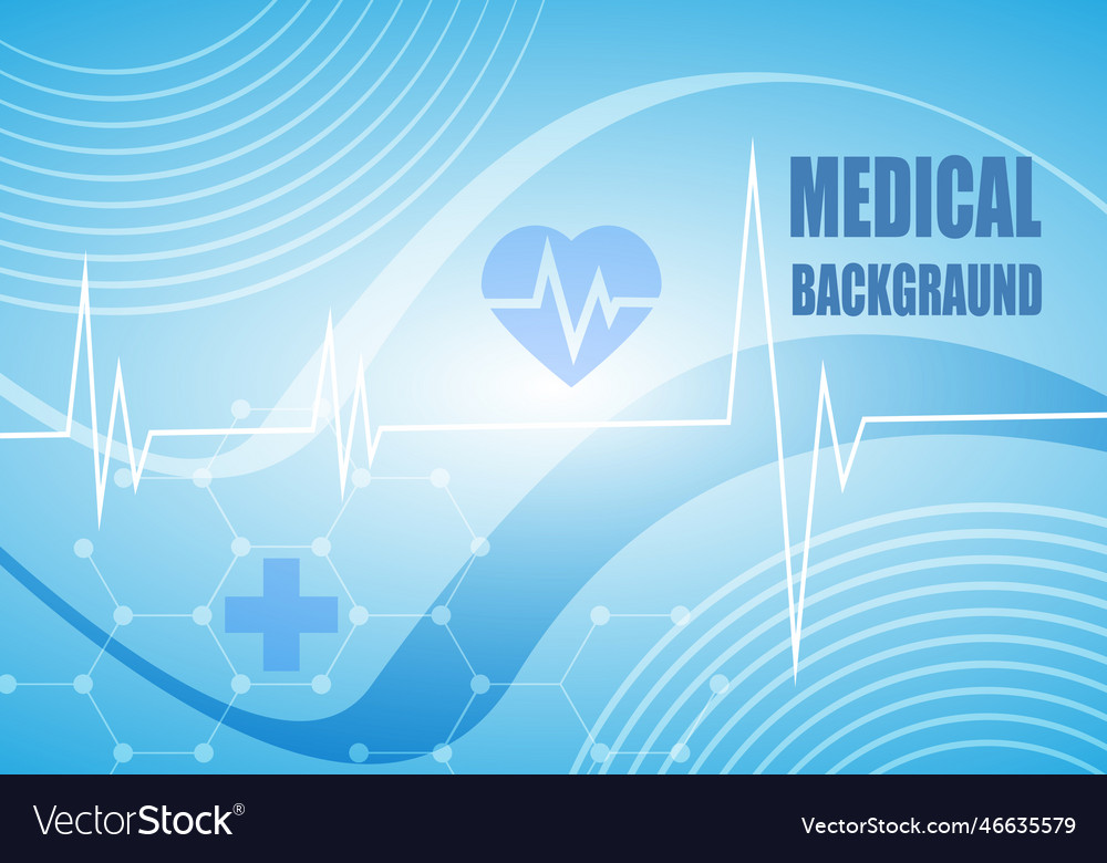 Cute Background With Light Wave For Medicine Vector Image