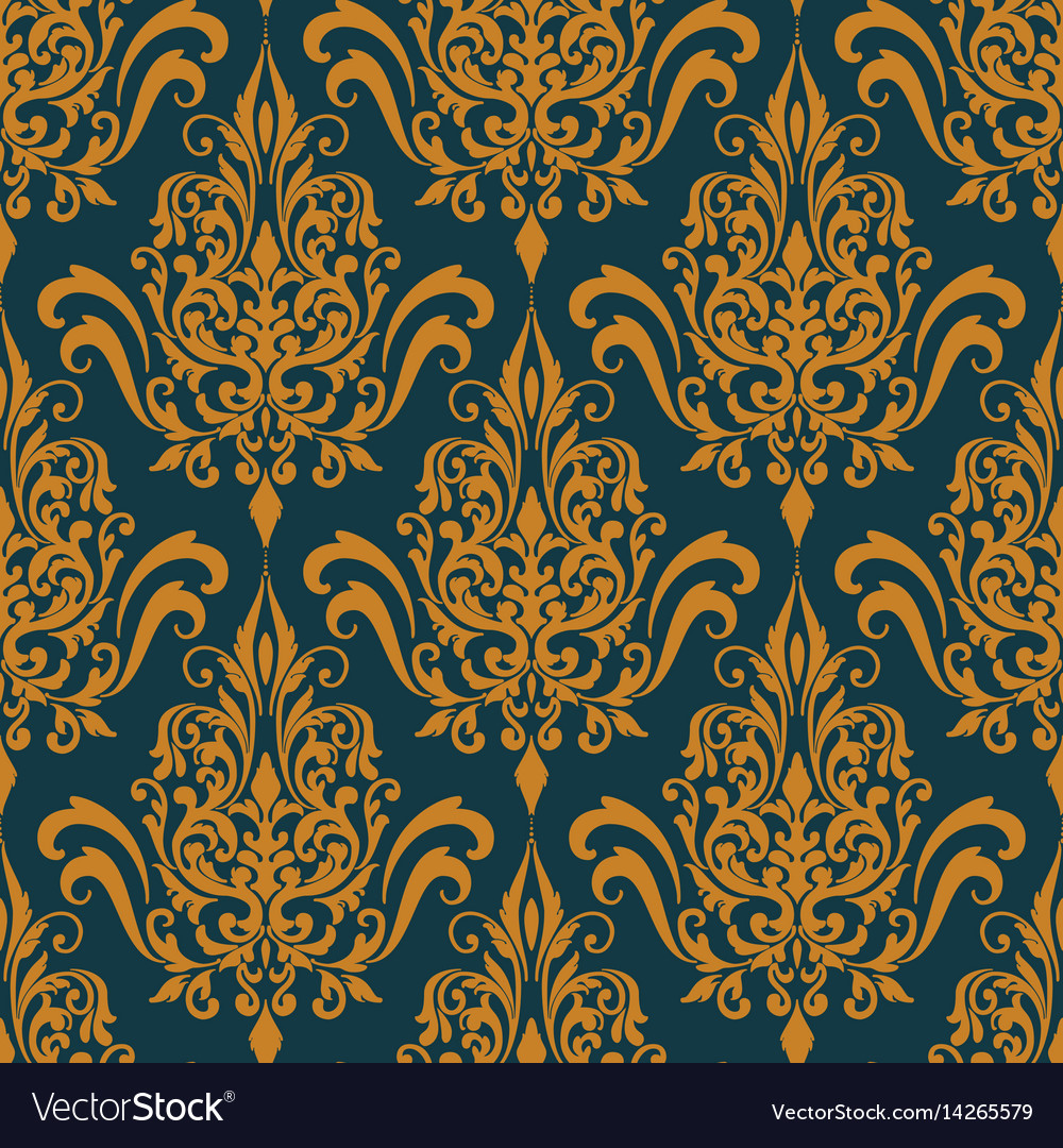 Damask seamless pattern background classical Vector Image