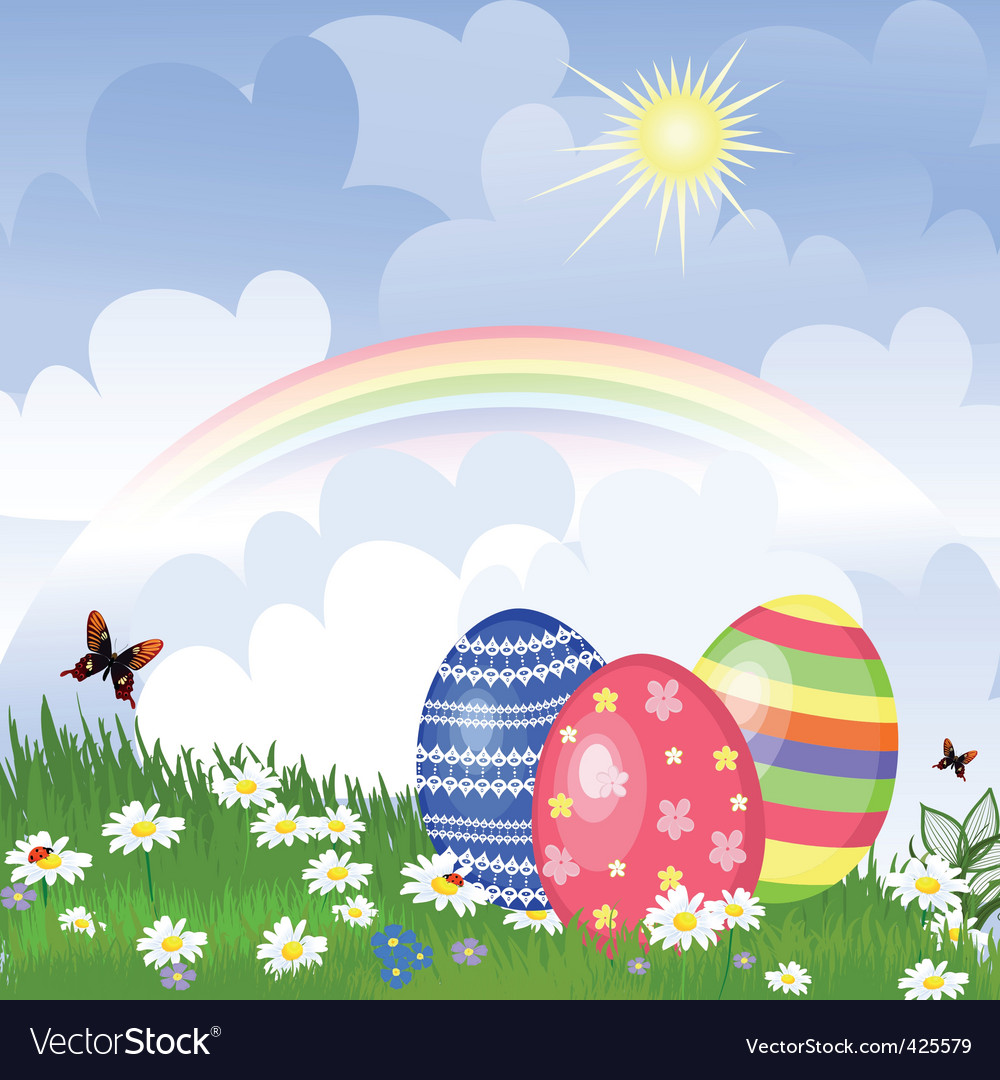 Easter eggs Royalty Free Vector Image - VectorStock