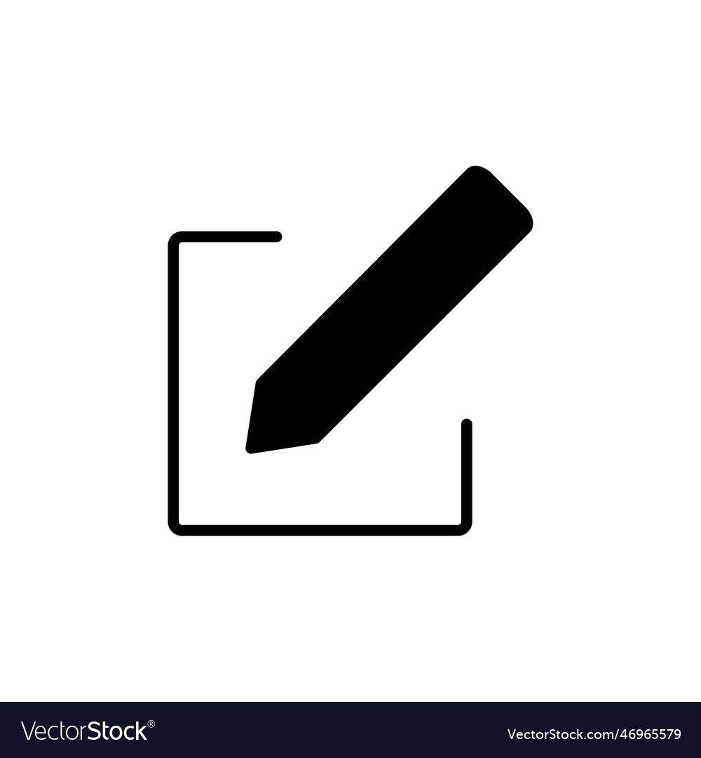 Edit icon document sign and symbol pencil Vector Image
