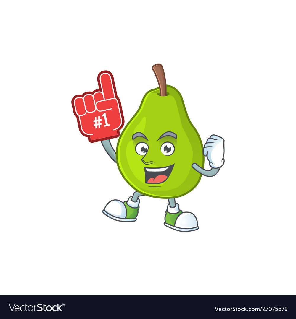 Foam finger green guava cartoon character